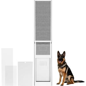 FAMIGRO XL Dog Door for Sliding Glass Door, Extra Large Patio Doggy Door Insert for Sliding Door, Height Adjustable from 44" to 84", Flap Width: 14 inch