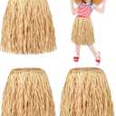 Liliful Mini Raffia Skirt Hula Skirt Hawaiian Grass for Halloween Luau Party
