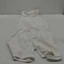 UOUA 2 Piece Short Sets for Men Summer Beach Outfits Stripe Texture Button Down Shirts & Shorts Casual Vacation Set (Large, White)