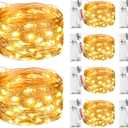 btfarm 10 Pack Fairy Lights Battery Operated with Timer, 10FT 30LED Twinkle Lights Waterproof, Copper Wire Christmas String Lights Battery Powered for Indoor Outdoor Wedding Party Holiday Decorations (Warm White)