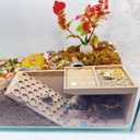 Hermit Crab Hideaway,Underground Habitat and Climbing Toy, 3D Printed Shelter for Hermit Crabs, Turtles, Lizards, and Tarantulas (Wood Color, Right)