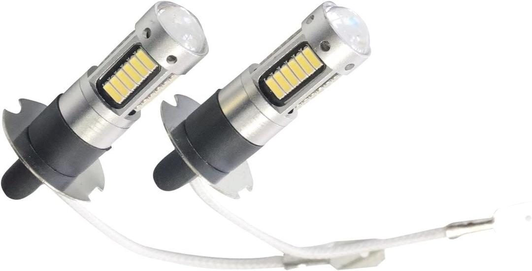 2PCS H3 LED Fog Driving Light Bulbs Kit Super Bright DRL 8000K White Car Fog Light Lamp