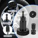 Wheel Hub Cleaning Tool, Wheel Hub Resurfacing Kit to Fix Brake Shudder & Stuck Wheels, Car Wheel Hub Cleaner with 5 Grinding Head & 1 Adapter for Cars, Trucks, SUVs