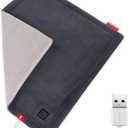 USB Plug-in Heating Pad for Travel Warmth Outdoors, Non-Rechargeable Small Heated Pad 5V Heat Therapy for Pain Relief Abdomen Cramps, 3 Heat Settings & Auto Shut Off (12"x 12") Grey