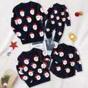 Simplee kids Ugly Christmas Sweater Family Matching Outfits for Holiday Party Knitted Pullover (7-8 Years, Santa-navy)