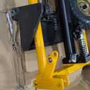 MMS Foldable Hydraulic Material Lift Winch Stacker, 450 Lbs 35.8" Max Lift w/ 9" Wheels 360 Swivel Casters, Pallet Truck Dolly, Fork Lift Table Cart, Pallet Jack, Removable Platform, Adjustable Forks