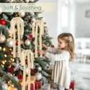 Artmag 12 Pcs Velvet Christmas Large Swag Bows 23.6x15.7 Inch Rustic Staircase Wreath Fireplace Vintage Bows for Christmas Tree Topper Holiday Indoor Outdoor Decor (Beige)