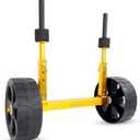 GanFindX Prestige Gold Lightweight Aluminum Sit on Top Kayak Cart, Width Adjustable Kayak Trolley with Puncture-Free Tires | 220 Lb Weight Rating, Suitable for Most Kayaks and Canoe with Plug Holes