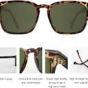 Unisex Modern Retro Style Square Polarized Sunglasses For Men Women Fashion Rectangular Shades 55mm