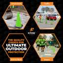 Xpose Safety 18” Lime Green Traffic Cone - 12 Pack - Premium PVC Safety Cone for Parking, Caution, Construction, Road Crews, Emergency Vehicle - DOT Approved