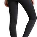 G4Free BareFeel Girls Leggings High Waist Athletic Yoga Pants with Pockets Dance Running Tights 6-12 Years (Black, M)