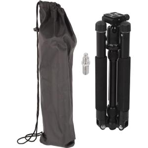 Portable Tripod for SLR and Mirrorless Camera, Aluminum Alloy, 45-150cm Height, Black - Adjustable Ball Head, Foldable Design, Stable Camera Stand for Live Streaming