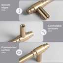 6Pack Champagne Bronze Cabinet Pull, 5" Hole Center Modern Handle