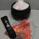 9 Pcs Large Witches Cauldron Halloween Decor Set Cauldron on Tripod with Spider Webs Fake Fire String Lights Fake Hand for Halloween Indoor and Outdoor Party Supplies