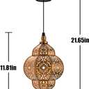 Hapjoy Hanging Solar Lights Outdoor Garden Decor Solar Lantern Waterproof Plastic Moroccan Outdoor Decorations for Patio Pathway Yard Backyard Garden Decorative (2 Pack, Bronze)
