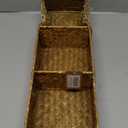 Seagrass Storage Basket for Bathroom, Toilet Tank Topper, Wicker Woven Storage Basket (16.5" x 5.5" x 3.5")