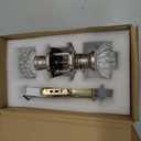 Cielsa Dawn Glass Door Knobs Interior with Lock, Satin Nickel Door Handles, Crystal Door Knobs with Lock(Satin Nickel, Privacy)