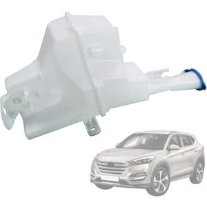 SecosAutoparts Windshield Washer Reservoir Tank W/Cap, Compatible with Hyundai Tucson 2016-2021# 98620-D3100 98620-D3000, Without Sensor NO Pump