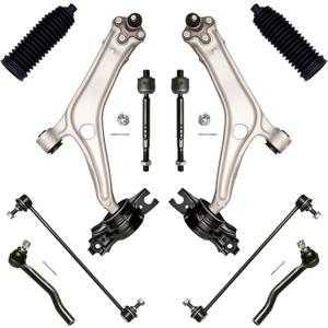 AUQDD 10Pcs Front End Suspension Kit Fit For 2023-2025 Ho-nda Accord, Lower Control Arm w/Ball Joint, Sway Bar Link, Outer & Inner Tie Rod End (# MS601325 K750953 EV801520 ES801504 5136030AH00)