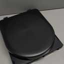 Portable Camping Toilet, Foldable Toilet for Adults with Detachable Phone Shelf and Toilet Paper Holder, Waterproof Porta Potty with Lid for Camping, Hiking, RV Travel, Road Trips (Black)