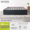 Intex Dura-Beam Plus Deluxe 16.5" Queen Air Mattress with Built-in Pump