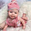 Reborn Silicone Baby Dolls,16 Inch Realistic Full Body Solid Silicone Baby Doll Lifelike Handmade Newborn Girl Dolls