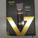 Groin & Body Hair Trimmer for Men - Electric Shaver for Pubic Hair, Chest, Legs - Ball Pubic Groomer, LED Light, Replaceable Ceramic Blade Heads, USB-C Recharge Dock, Waterproof Hygiene Razor (Gold)