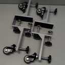 Saker Door Installation Kit with Dolly, 300LB Heavy Duty Adjustable Door Panel Tool Set, 360 Wheels & Anti-Slip Mat for DIY/Professional Use (Silver)