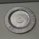 Silver Disposable Dinner Paper Plates with Ruffled Rim - 10.25" (Pack of 18) - Perfect for Weddings, Parties & Special Events