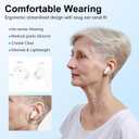 Hearing Aids, Miniature Hearing Amplifiers for Adults Seniors Noise Cancelling, Rechargeable Hearing Aids with Crystal Clear Sound, and LED Power DisplayWhite-Green)