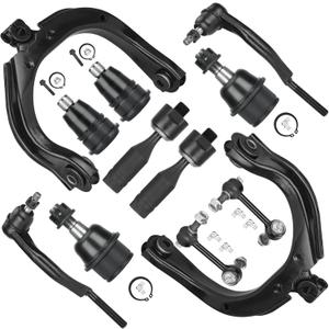 TadaMark Front Upper Control Arm Suspension Kit Fit for 2004-2007 Buick Rainier Chevrolet Trailblazer (EXT) 2004-2008 GMC Envoy XL XUV Isuzu Ascender 2005-2009 Saab 9-7X - 12pcs