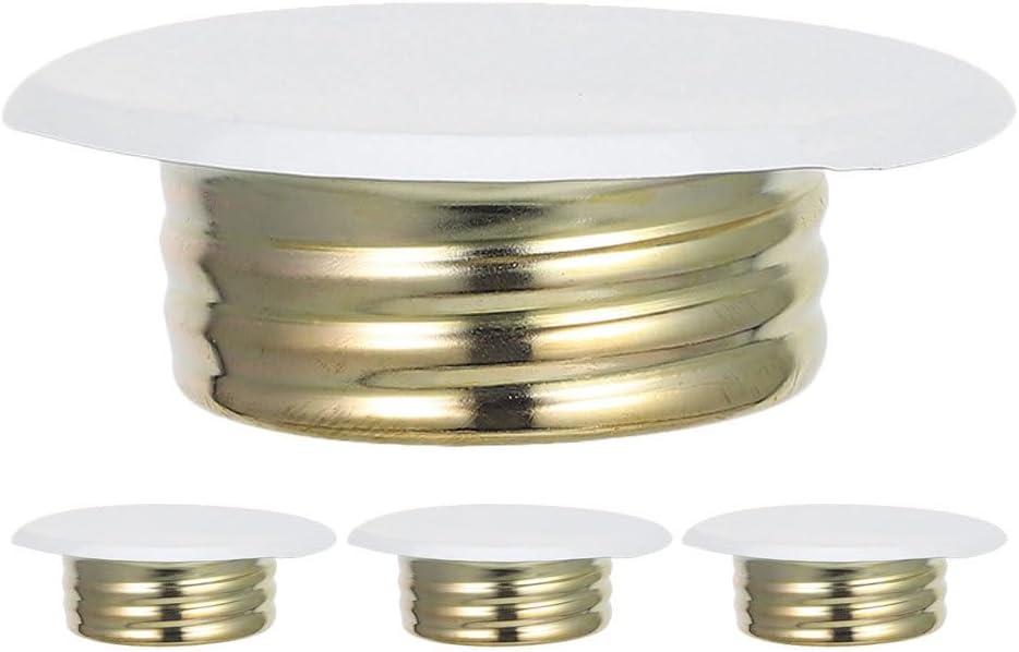 Hemobllo Fire Sprinkler Covers Plate 4Pcs Galvanized Ceiling Sprinkler Concealed Design Easy Installation Fire Safety System Accessories