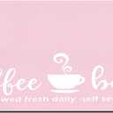 Queekay Pink Coffee Bar Mat Kitchen Accessories for Countertop Absorbent Dish Drying Rubber Backed Coffee Maker Pot Mat, 24 x 16 Inches