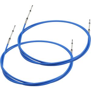 Jecoupoon 2PCS 12FT 3300/33C Marine Throttle Shift Remote Control Cable | Blue, for Outboard Engine Boat Motor Steering System Boat Control Lever
