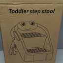 Toddler Step Stool for Bathroom Sink, 2 Step Stools for Kids, Kids Step Stool with Safety Non-Slip Pads and Handles, Foldble Kids Stool, Toddler Stool for Kitchen Toilet Counter Bed (Grey) 