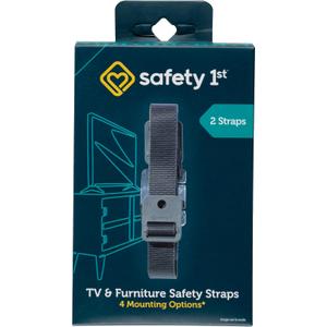 Safety 1st TV & Furniture Safety Straps, Black, 2Pack, Screws Included