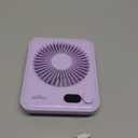WHATOOK Small Desk Fan Personal Fans: 5000mah 25 Hours Battery Office Quiet Mini Desktop Fan Portable Rechargeable Travel Essentials (Purple, 2000)