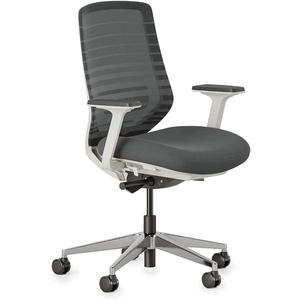 Branch Ergonomic Chair - A Versatile Desk Chair with Adjustable Lumbar Support, Breathable Mesh Backrest, and Smooth Wheels - Experience Optimal Comfort and Support - Graphite - White