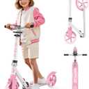 WAYPLUS KS1 Kick Scooter for Ages 6+,Kid, Teens & Adults. Max Load 240 LBS. Foldable, Lightweight, 8IN Big Wheels for Kids, Teen and Adults, 4 Adjustable Levels. Bearing ABEC9 FED Fitness
