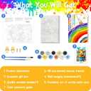 2 x Yunnuo Highland Cow Paint by Numbers Kit for Adults with Frame,Flowers Painting by Numbers for Beginners in Colorful Box,8W x 12L Canvas Small Paint by Number Kits for Home Wall Decor