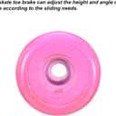 PATIKIL Roller Skate Toe Stops with Screwdriver 82A Rubber Brake Stoppers Block for Roller Skate Accessories Replacement (Pink)