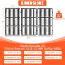 QuliMetal 66089 66097 Grill Grates for Weber Genesis 2 E-410/E-415/E-435, Grill Parts for Weber GS4 Genesis II/LX E-440 Series Gas Grills, 18.7" Cast Iron Replacements for Weber 66089 66097