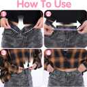 3 PCS Crop Tuck Band Adjustable Shirt Tuck Band Women Stretchy Invisible Crop Top Bands Waist Belt for Tucking Shirts & Sweaters (Pink Purple Blue)