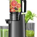Cold Press Juicer, Juicer Machines with 5.4" Wide Feed Chute for Juice Extractor, Professional Slow Masticating Juicer for Whole Vegetables & Fruits with High Juice Yield, Easy to Clean (Black)