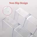 4 Pack Clear Acrylic File Sorter, Sturdy Desktop Book Folder Organizer, 4 Section Purse Handbag Clutch Divider for Closet, Office Storage Rack Holder for Letter, Binder, Document, Electronics