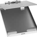 Aluminum Storage Clipboard, Paper Clip Holder, 1 Compartment, Letter Size, Self Locking Latch, Great for Your Office Desk Accessories, Jobsite or Classroom.