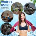 Peryiter 20 Pack Bulk Cooling Towels for Neck and Face Ice Towel Quick Drying Sweat Towels Breathable Portable Yoga Towels with Storage Lanyard Bottle for Fitness Yoga 10 Colors, 35 x 12 Inches
