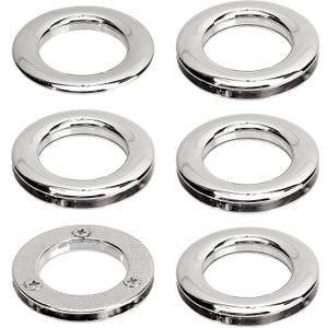 GORGECRAFT 1 Box 4Pcs 1 inch/25.5mm Eyelets Grommets Alloy Loop Snaps Bag Handle Connector Silver Rings Screw-in Round Findings for DIY Sewing Clothes Leather Crafts Bags Replacement Hardware