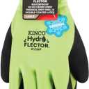 Kinco - Hydroflector Lined Waterproof Latex Work Gloves, Extra Warm, (1786P) (Large (Pack of 1), Yellow, Black Latex Palm)