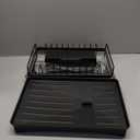 ANTOPY Dish Drying Rack in Sink, Expandable Rustproof Dish Rack for Kitchen Counter, Over The Sink Dish Drainer with Utensil Holder, Cup Rack, Drainboard, Space Saving Dish Dryer Rack for Inside Sink (14.17-20.86Inch)